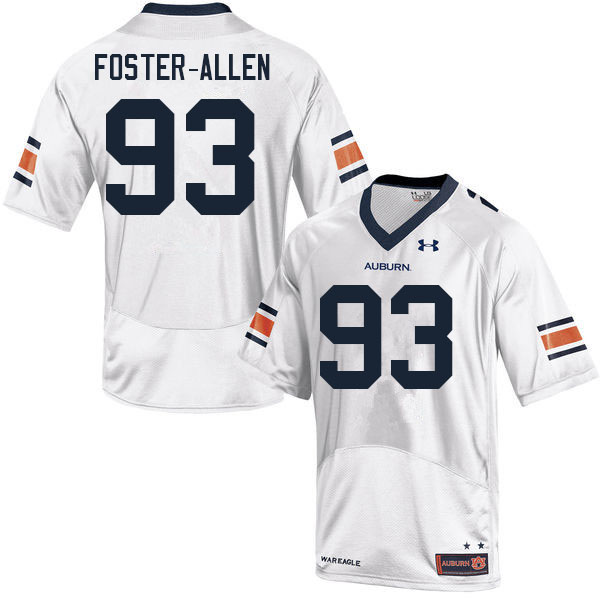 Men's Auburn Tigers #93 Daniel Foster-Allen White 2021 College Stitched Football Jersey
